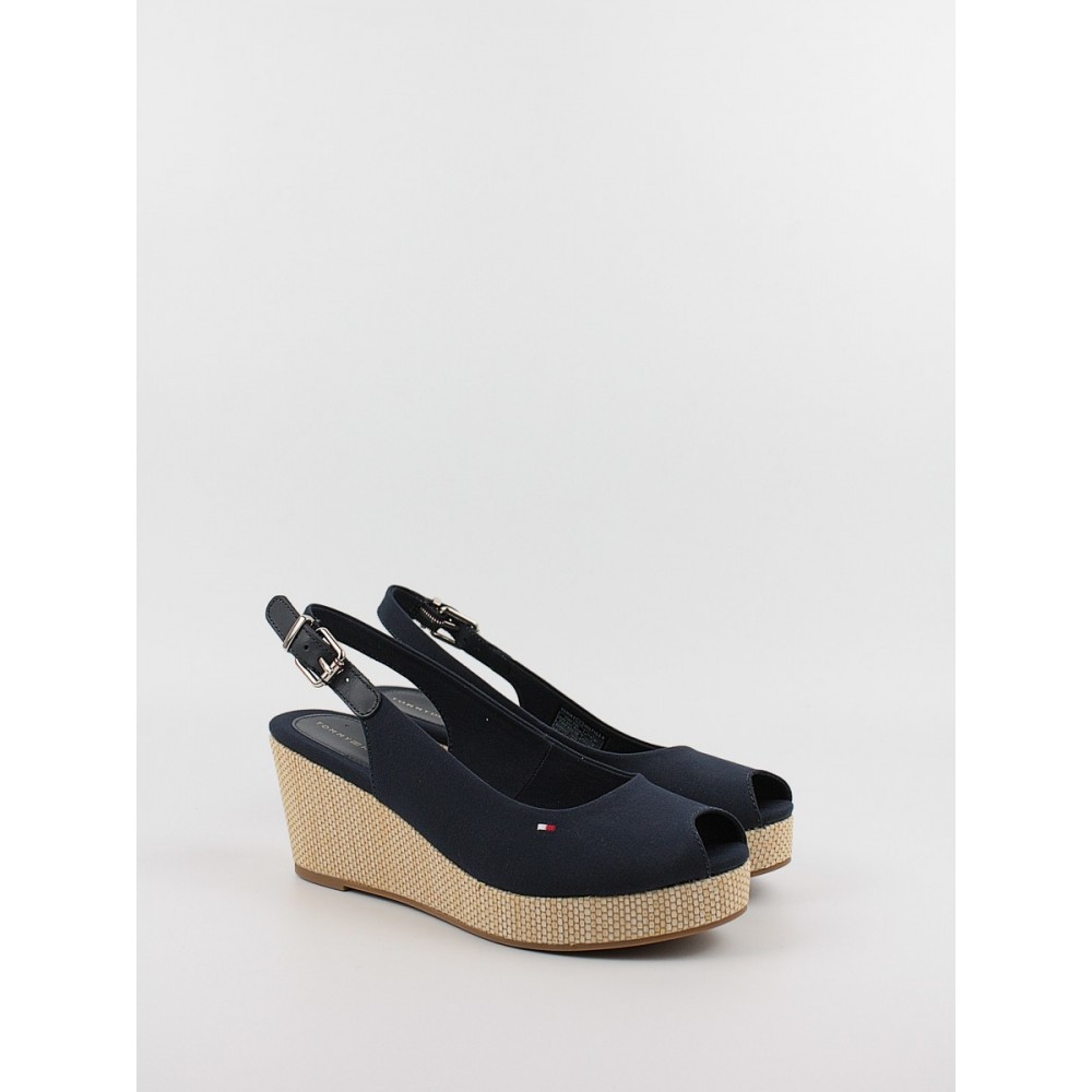 Γυναικεία Πλατφόρμα Tommy Hilfiger Iconic Elba Slink Back Wedge FW0FW04788-DW6 Μπλε