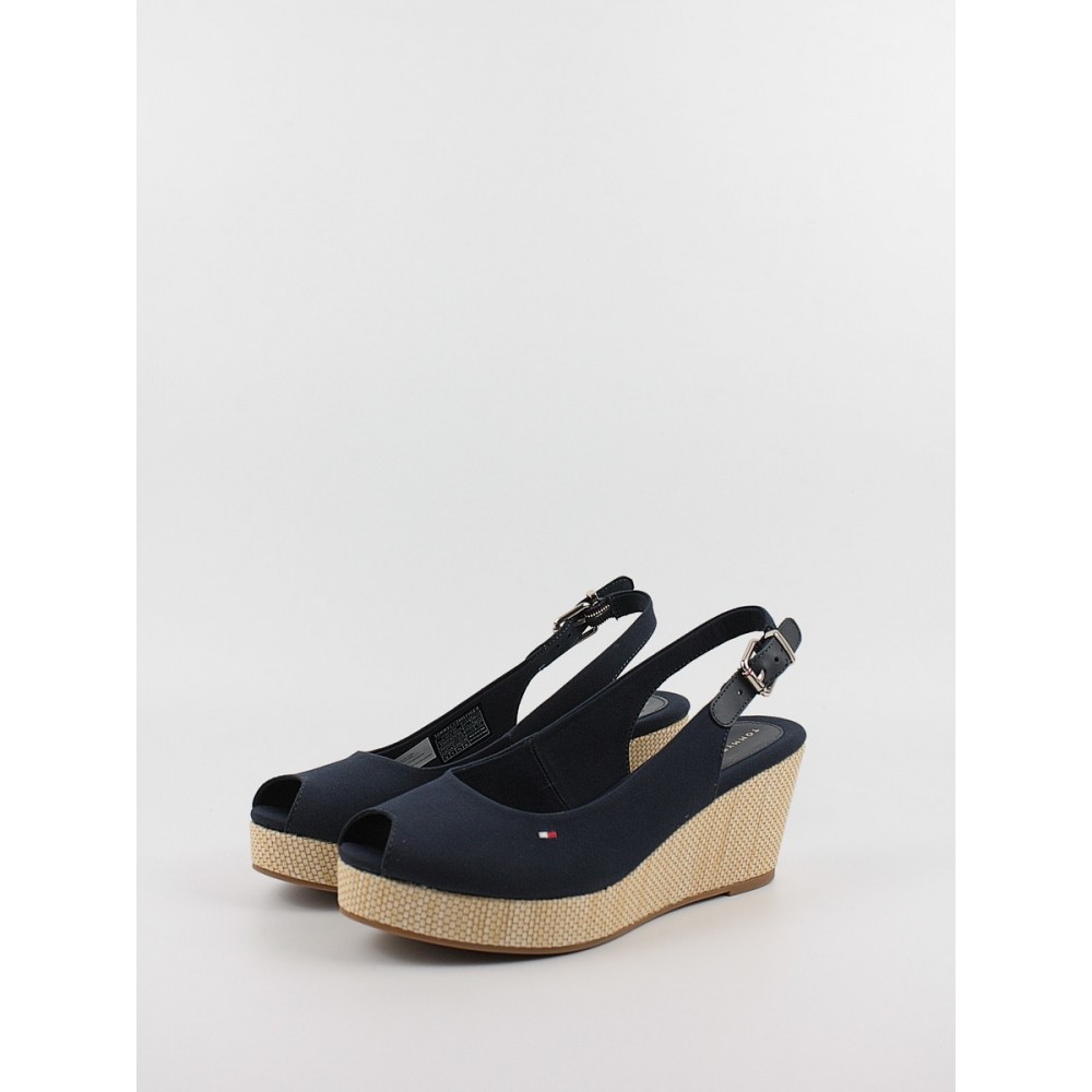 Γυναικεία Πλατφόρμα Tommy Hilfiger Iconic Elba Slink Back Wedge FW0FW04788-DW6 Μπλε