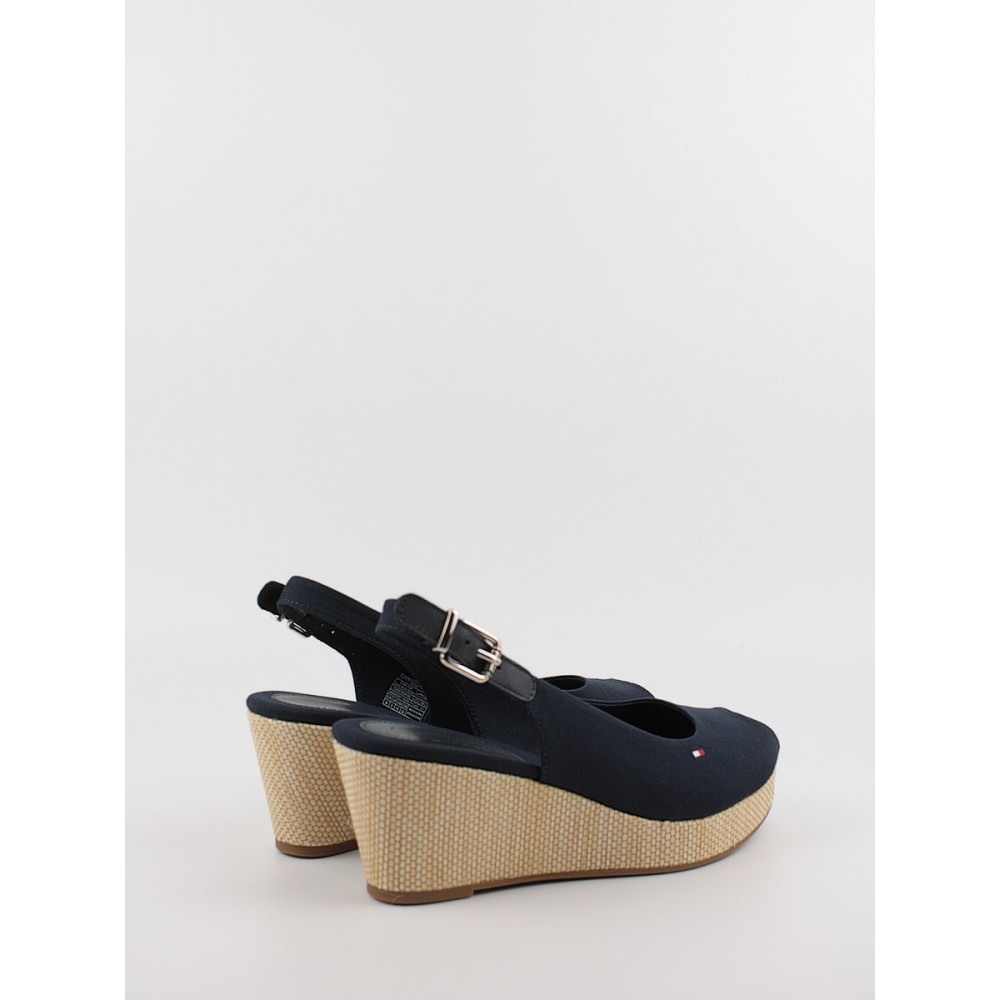 Γυναικεία Πλατφόρμα Tommy Hilfiger Iconic Elba Slink Back Wedge FW0FW04788-DW6 Μπλε