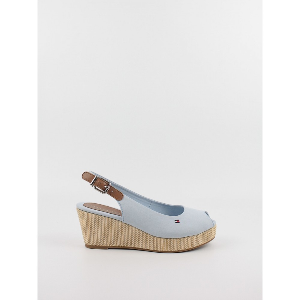 Γυναικεία Πλατφόρμα Tommy Hilfiger Iconic Elba Slink Back Wedge FW0FW04788-C10 Σιελ