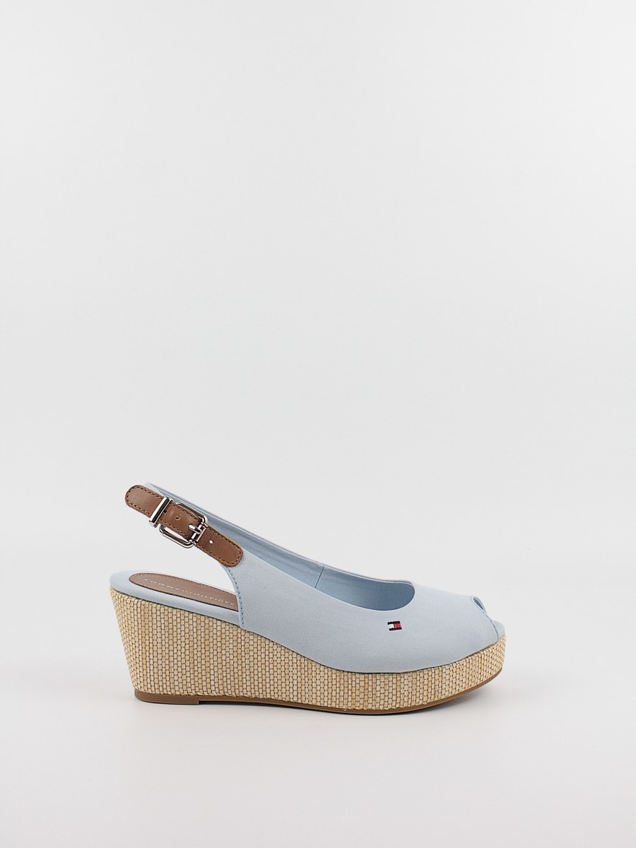 Γυναικεία Πλατφόρμα Tommy Hilfiger Iconic Elba Slink Back Wedge FW0FW04788-C10 Σιελ