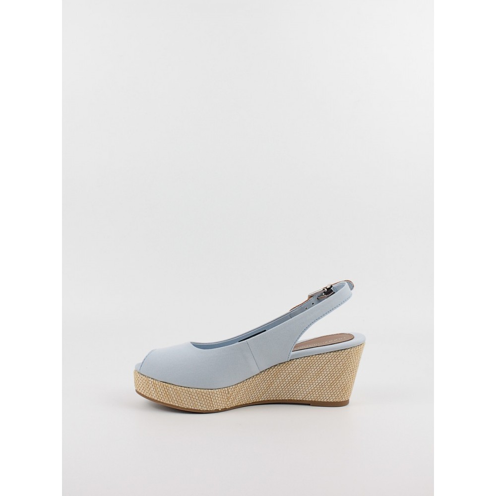 Women Wedge Tommy Hilfiger Iconic Elba Slink Back Wedge FW0FW04788-C10 Light Blue