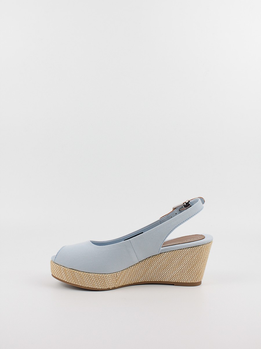 Women Wedge Tommy Hilfiger Iconic Elba Slink Back Wedge FW0FW04788-C10 Light Blue