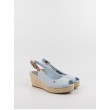 Women Wedge Tommy Hilfiger Iconic Elba Slink Back Wedge FW0FW04788-C10 Light Blue