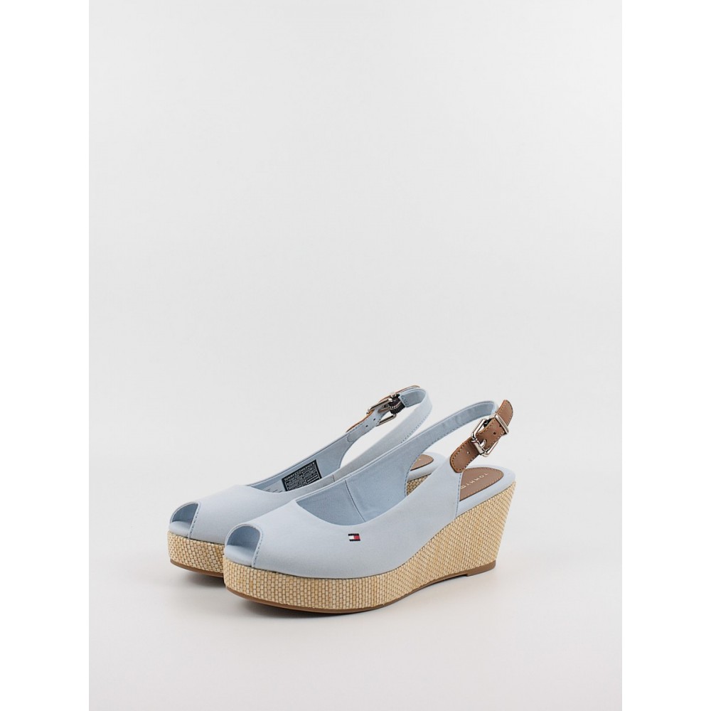 Women Wedge Tommy Hilfiger Iconic Elba Slink Back Wedge FW0FW04788-C10 Light Blue