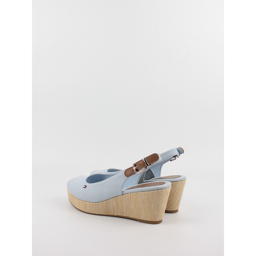 Γυναικεία Πλατφόρμα Tommy Hilfiger Iconic Elba Slink Back Wedge FW0FW04788-C10 Σιελ