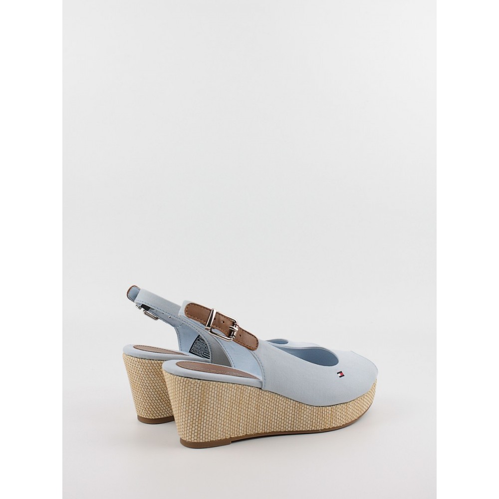 Women Wedge Tommy Hilfiger Iconic Elba Slink Back Wedge FW0FW04788-C10 Light Blue