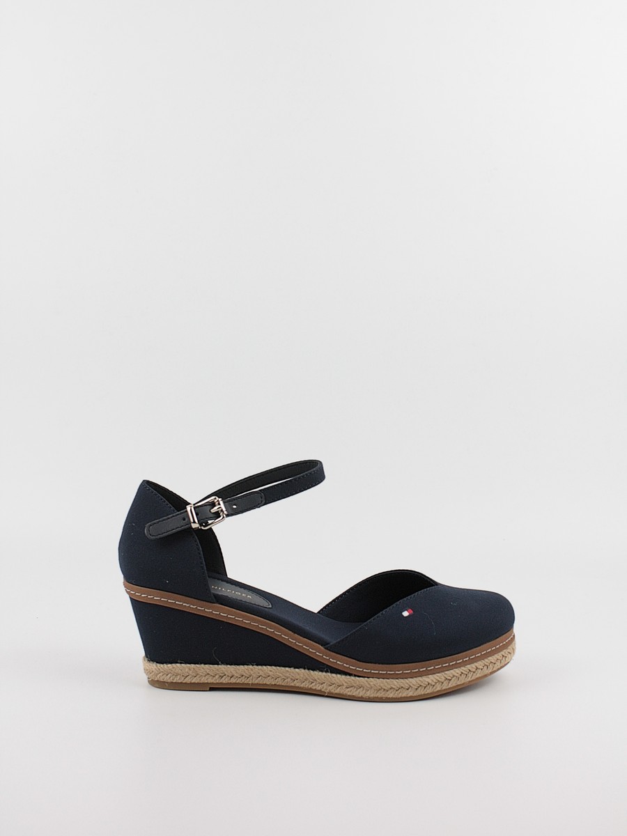 Γυναικεία Πλατφόρμα Tommy Hilfiger Basic Closed Toe Mid Wedge FW0FW04787-DW6 Μπλε