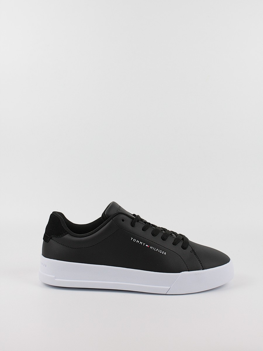 Ανδρικά Sneaker Tommy Hilfiger Th Court Leather FM0FM04971-BDS Μαύρο