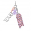 Women's Keychain Tous Llaverno Bold Bear Logos 2002040429 Lila Multi