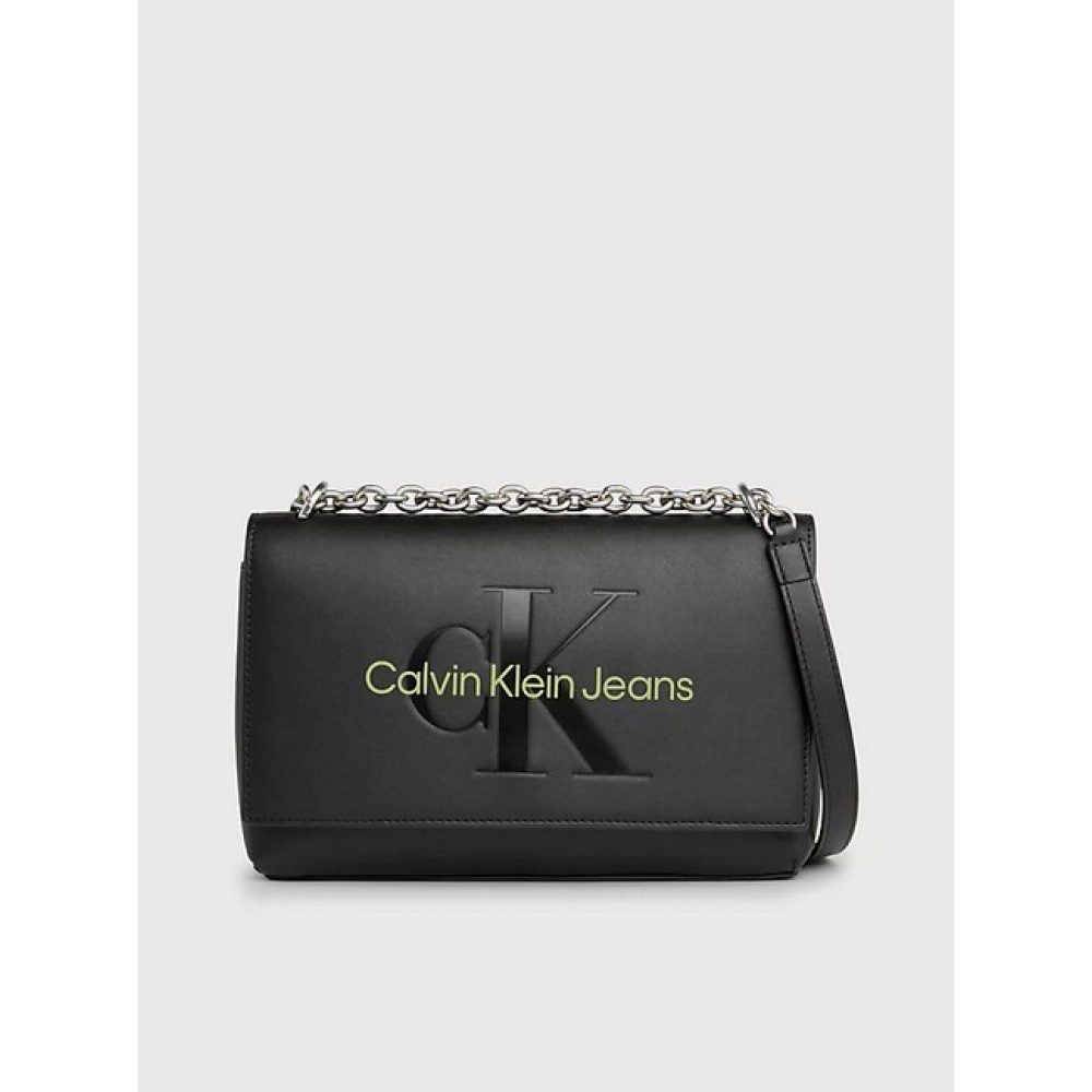 Γυναικεία Τσάντα Calvin Klein Sculpted Ew Flap Conv 25 Mono K60K611866-0GX Μαύρη