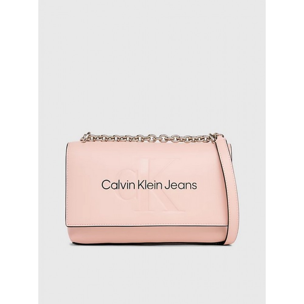 Γυναικεία Τσάντα Calvin Klein Sculpted Ew Flap Conv 25 Mono K60K611866-TFT Ροζ