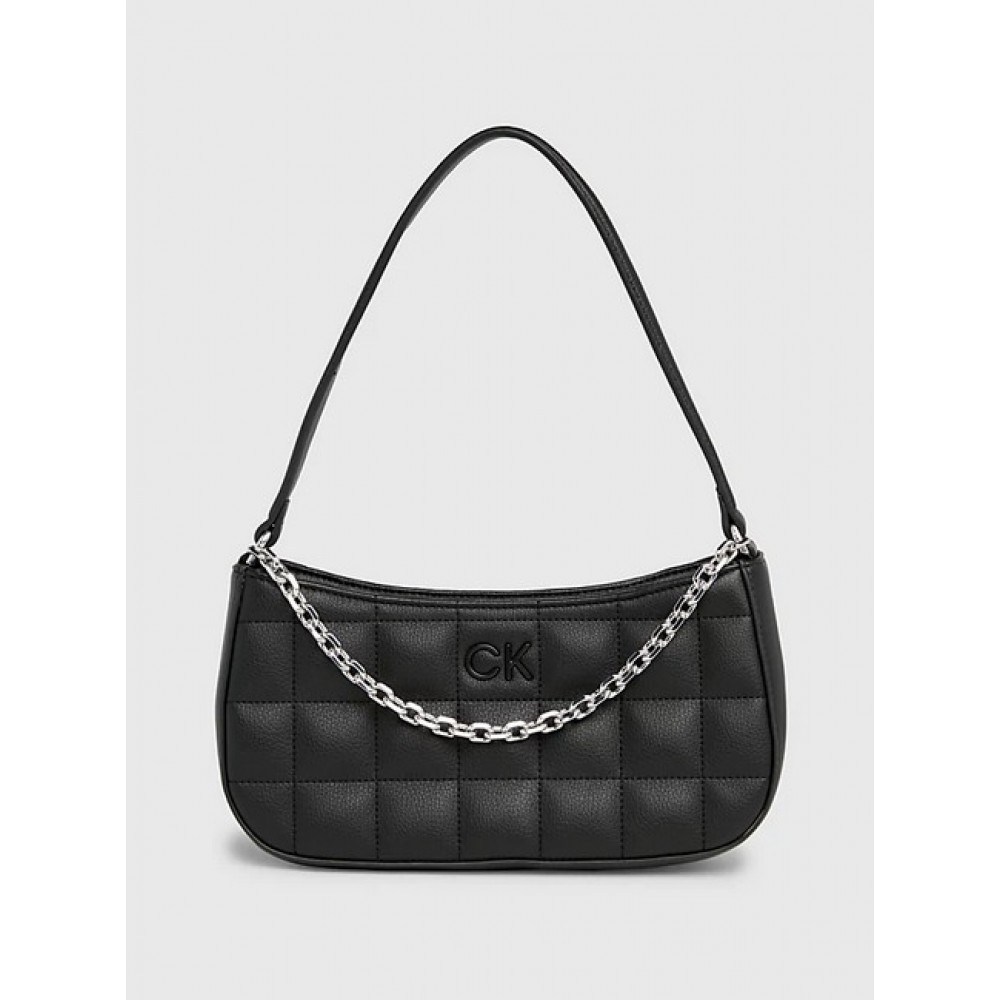 Γυναικεία Τσάντα Calvin Klein Square Quilt Chain Elongated Bag K60K612017-BEH Μαύρη