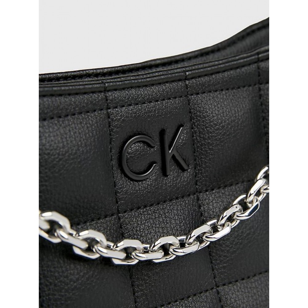 Γυναικεία Τσάντα Calvin Klein Square Quilt Chain Elongated Bag K60K612017-BEH Μαύρη