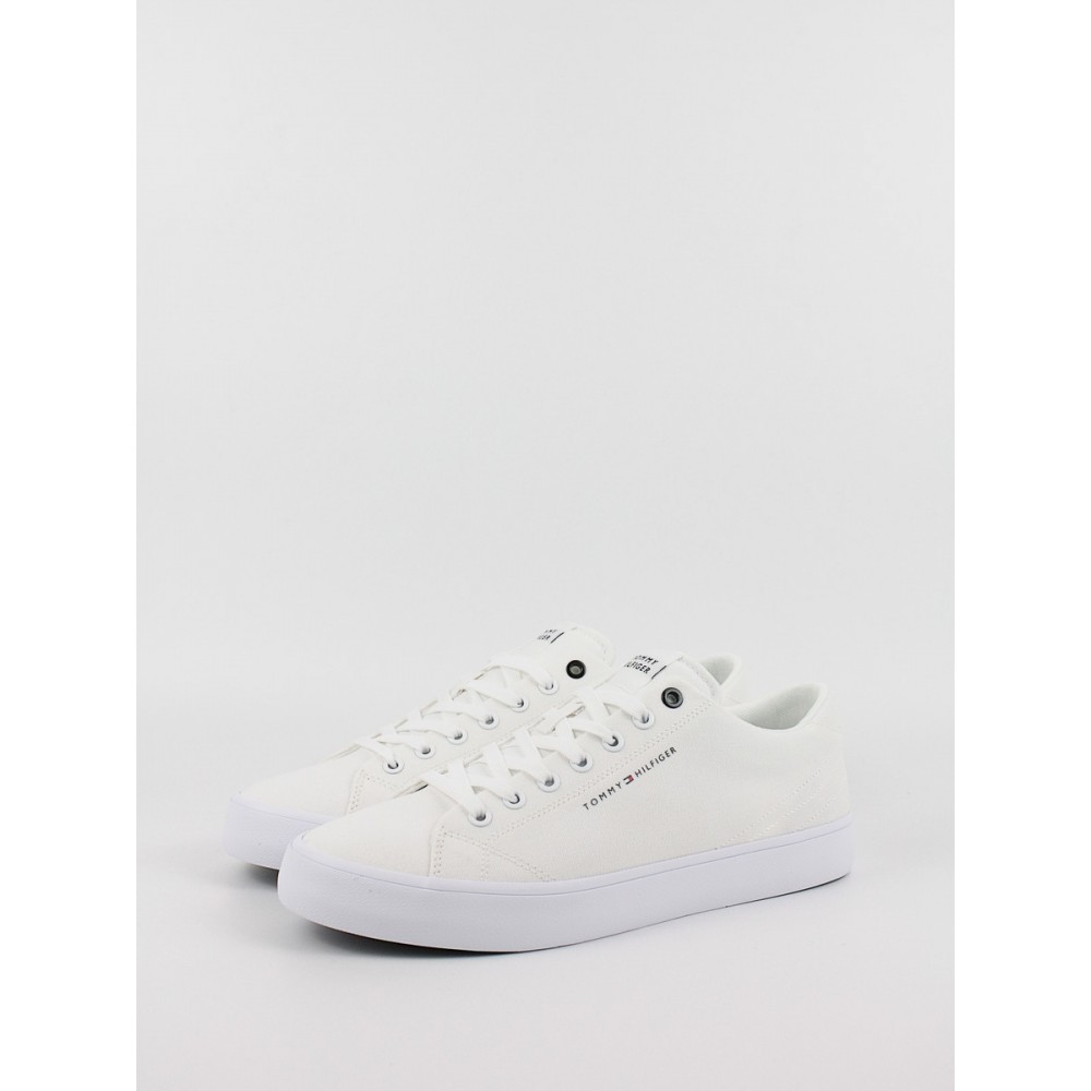 Men Sneaker Tommy Hilfiger Th Hi Vulc Low Canvas FM0FM04882-YBS White