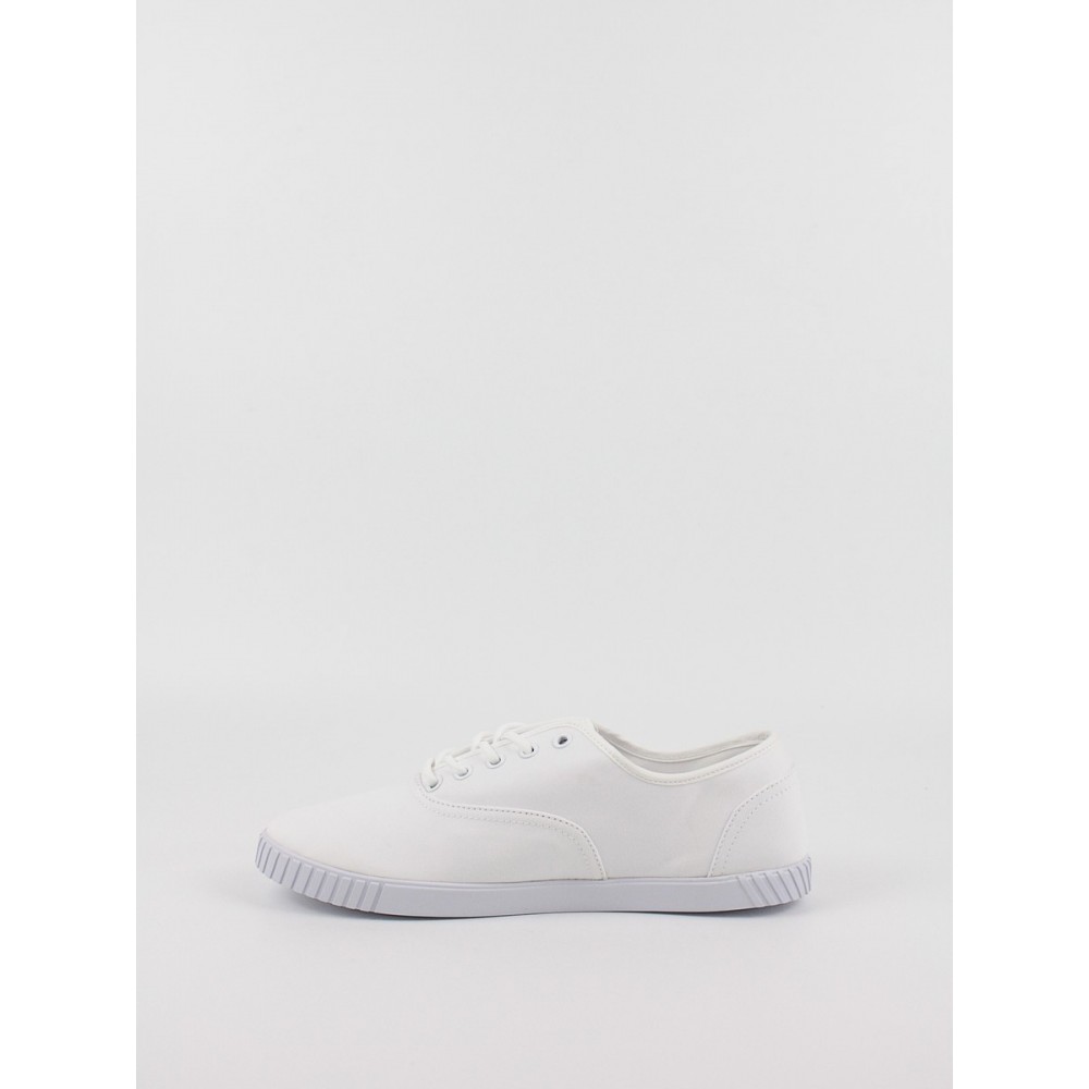 Women Sneaker Tommy Hilfiger Canvas Lace Up Sneaker FW0FW07805-YBS White