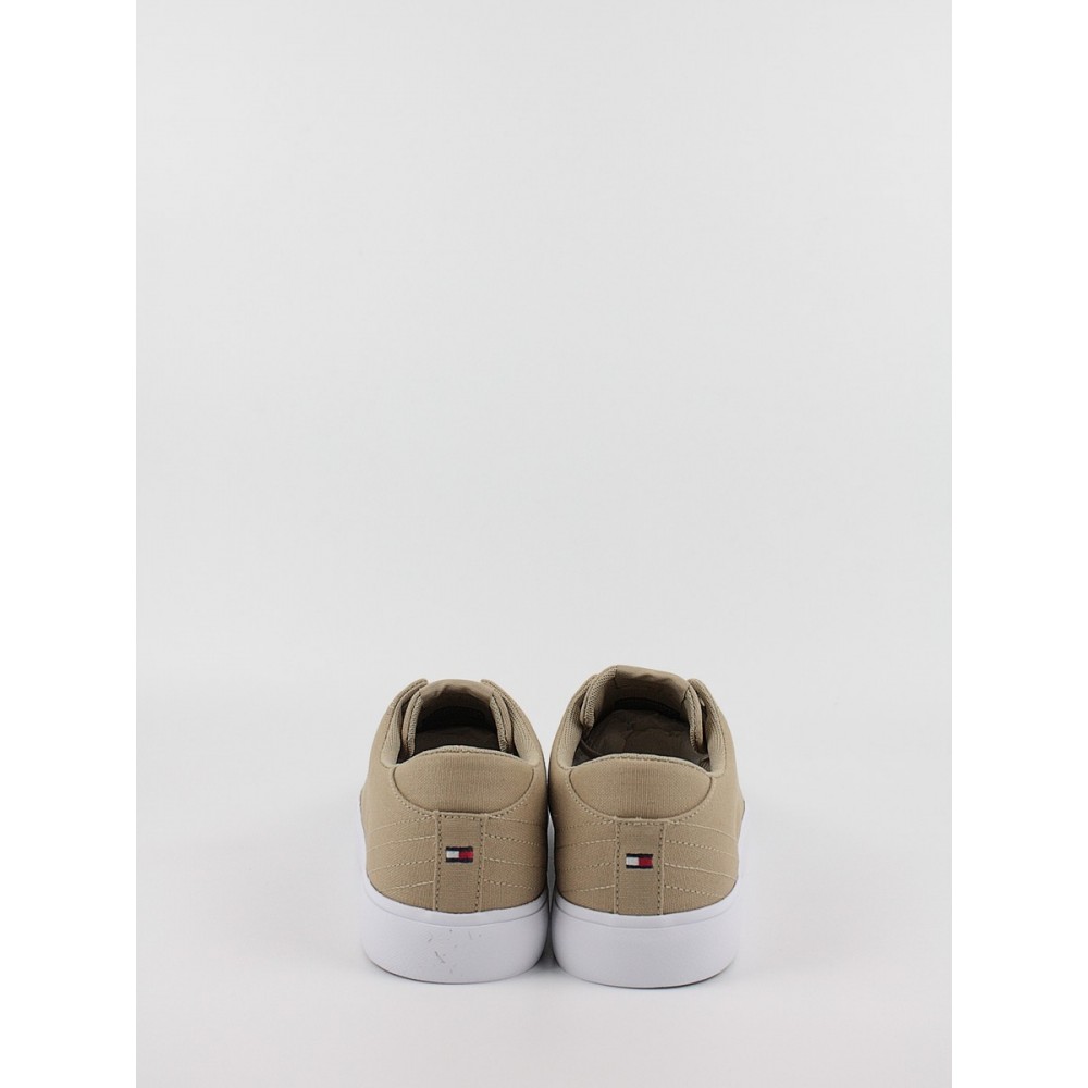 Ανδρικά Sneaker Tommy Hilfiger Th Hi Vulc Low Canvas FM0FM04882-AEL Μπεζ