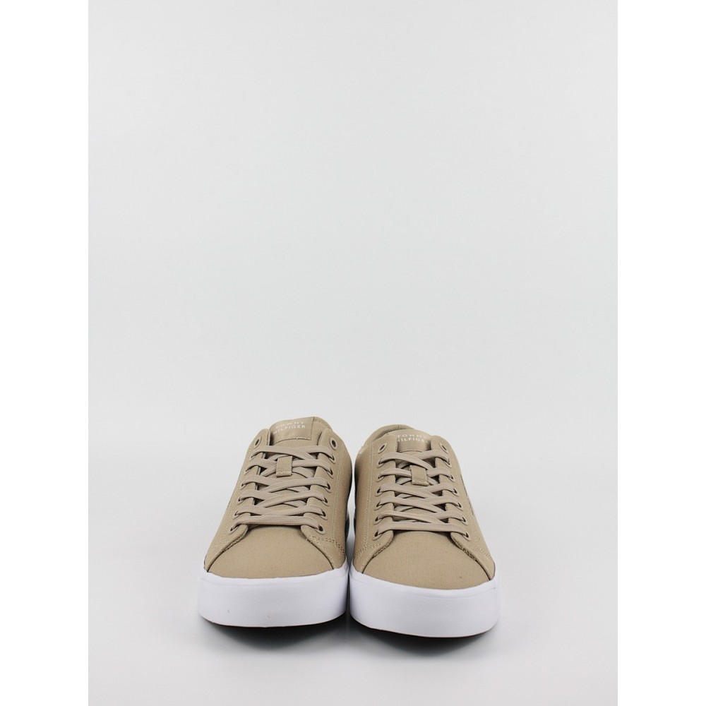 Ανδρικά Sneaker Tommy Hilfiger Th Hi Vulc Low Canvas FM0FM04882-AEL Μπεζ