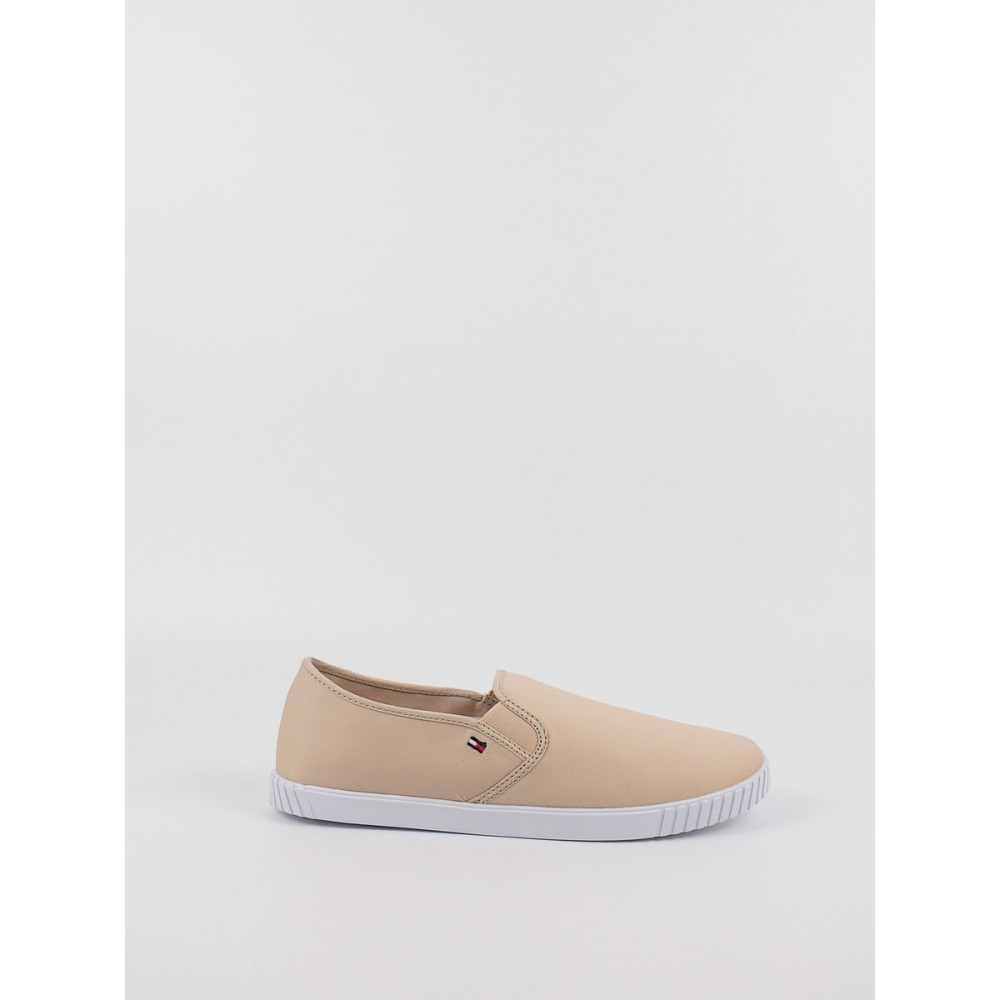 Women Sneaker Tommy Hilfiger Canvas Slip On Sneaker FW0FW07806-TRY Nude