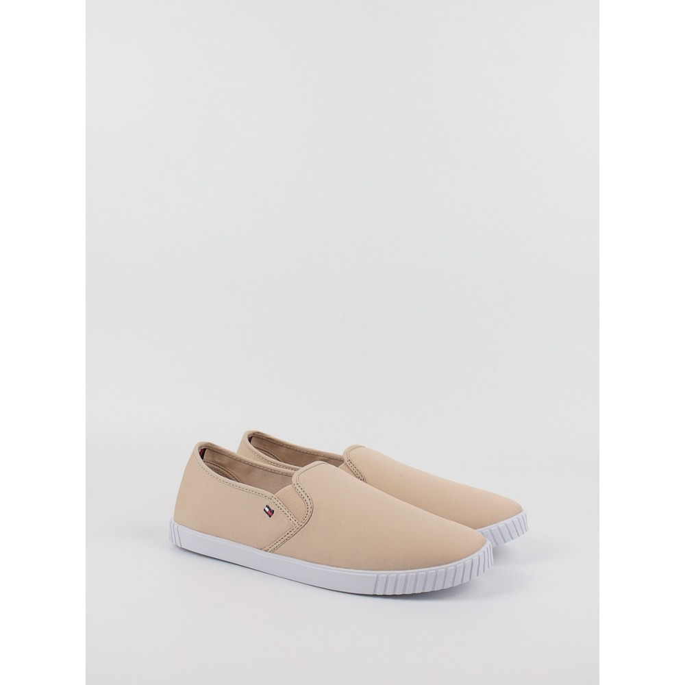 Γυναικεία Sneaker Tommy Hilfiger Canvas Slip On Sneaker FW0FW07806-TRY Nude