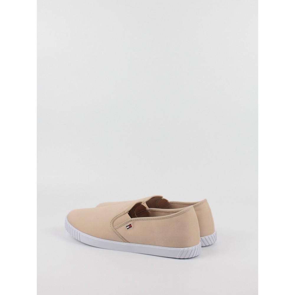 Women Sneaker Tommy Hilfiger Canvas Slip On Sneaker FW0FW07806-TRY Nude