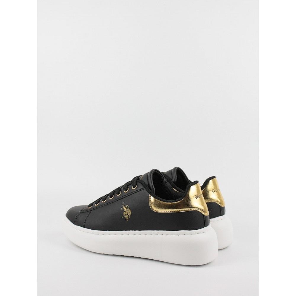 Women's Sneaker Us Polo Assn BRITNY001-BLK-GOL01 Black Women's Sneaker Us Polo Assn BRITNY001-BLK-GOL01 Black