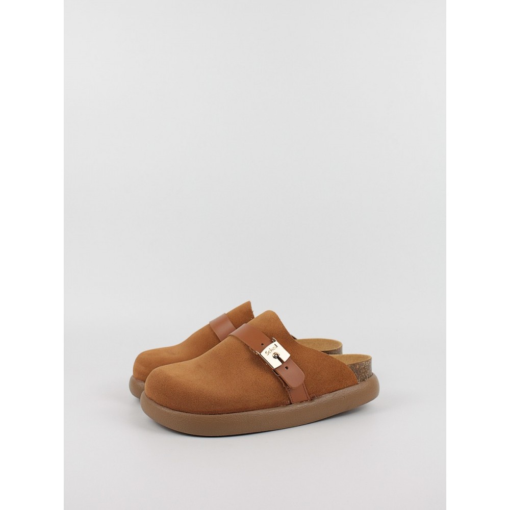 Γυναικείο Σαμπό Scholl Ivy Buckle Suede F31169-1170 Ταμπά