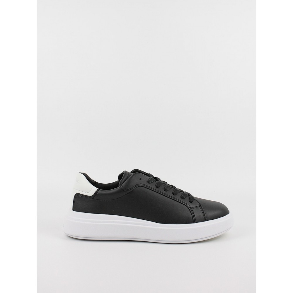 Ανδρικά Sneaker Calvin KLein Low Top Lace Up Lth HM0HM01016-0GP Μαύρο