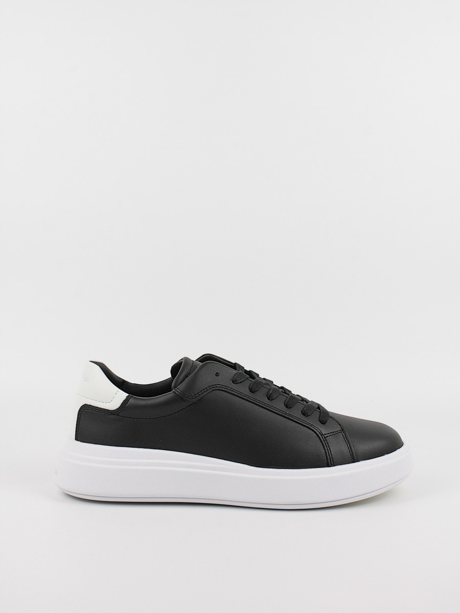 Ανδρικά Sneaker Calvin KLein Low Top Lace Up Lth HM0HM01016-0GP Μαύρο