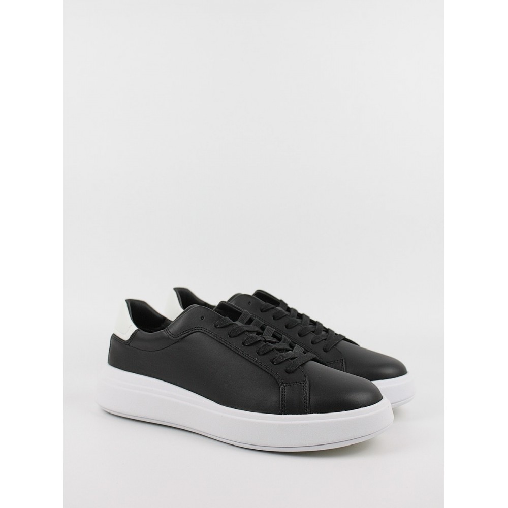 Men Sneaker Calvin KLein Low Top Lace Up Lth HM0HM01016-0GP Black