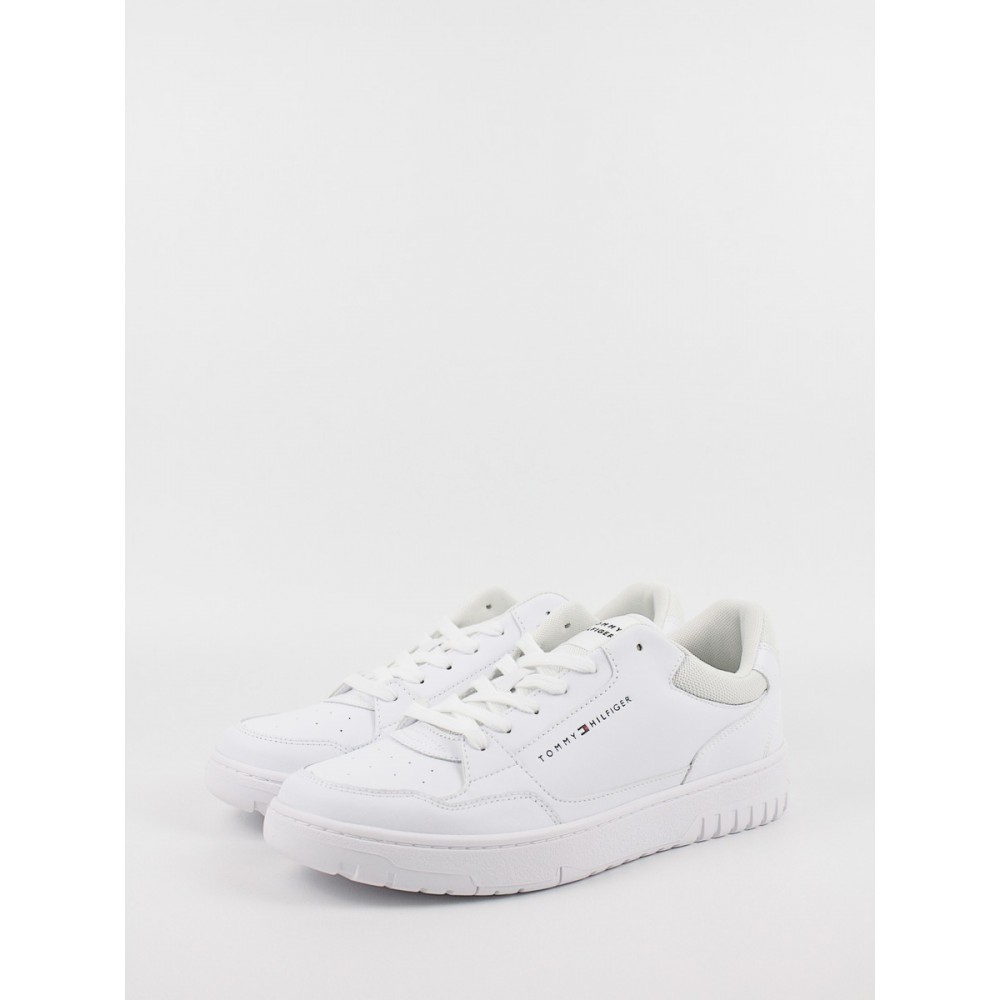 Men Sneaker Tommy Hilfiger Th Basket Core Leather FM0FM05040-YBS White