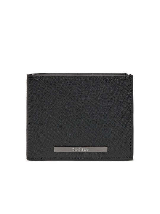 Men Wallet Calvin Klein Modern Bar Bifold 5/CC W/Coin K50K511675-BEH Black