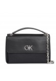 Γυναικεία Τσάντα Calvin Klein Re-Lock Conv Shoulder Bag Jcq K60K611755-0GK Μαύρη