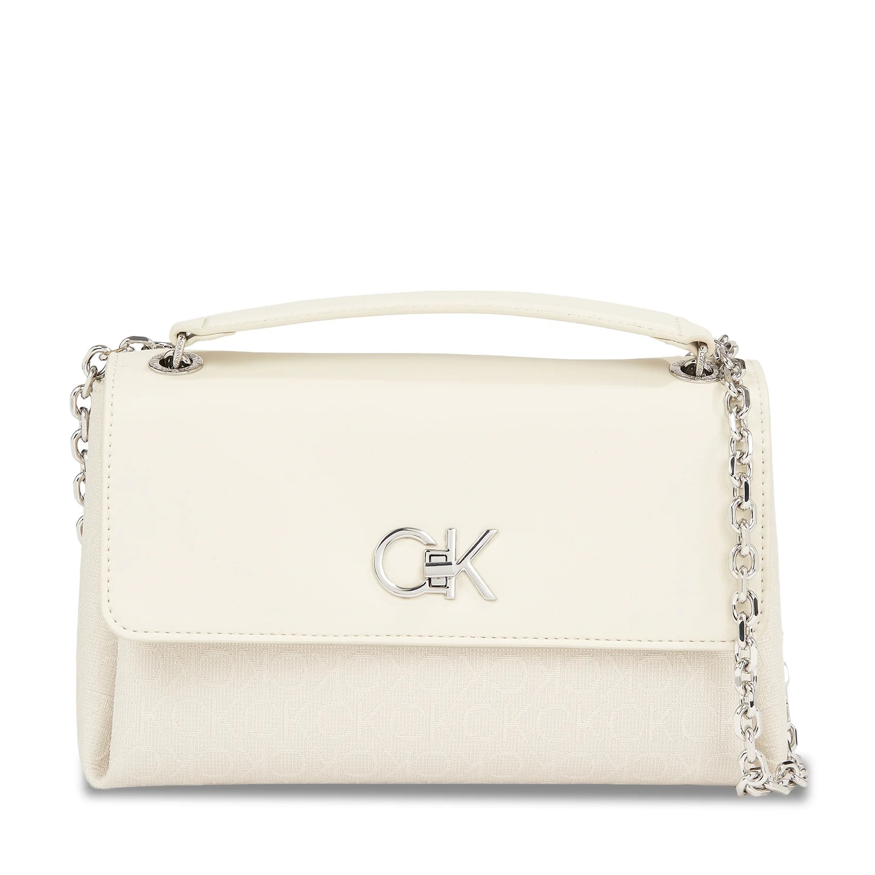 Γυναικεία Τσάντα Calvin Klein Re-Lock Conv Shoulder Bag Jcq K60K611755-PC4 Μπεζ