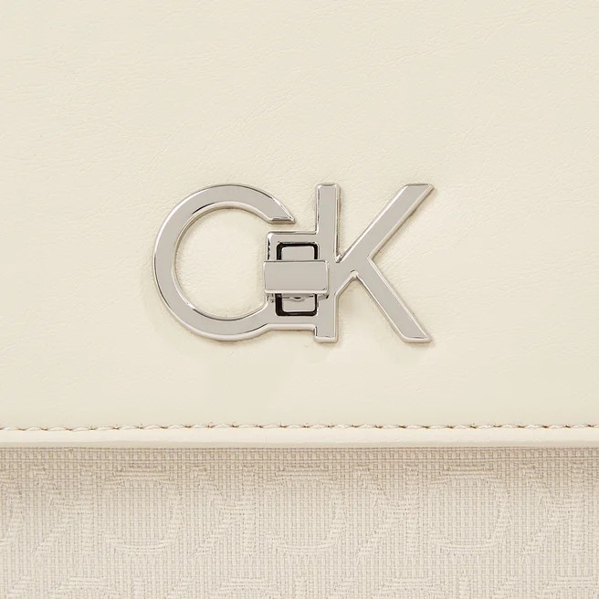 Women's Bag Calvin Klein Re-Lock Conv Shoulder Bag Jcq K60K611755-PC4 Biege