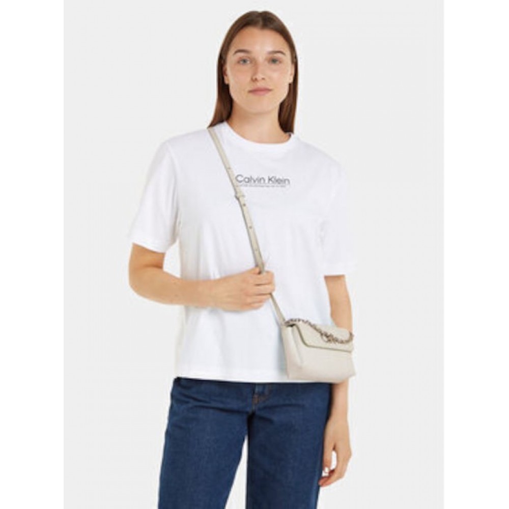 Γυναικεία Τσάντα Calvin Klein Re-Lock Mini Crossbody Bag K60K611989-PC4 Μπεζ