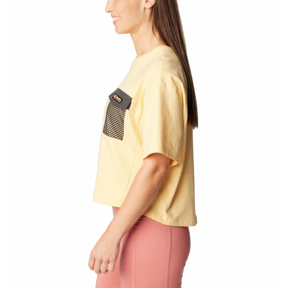 Women's Columbia Painted Peak™ Knit SS Cropped Top 2074491-754 Sunkissed
