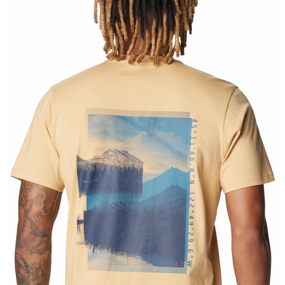 Ανδρική Μπλούζα Columbia Rapid Ridge™ Back Graphic Tee II 1934824-292 Κίτρινο