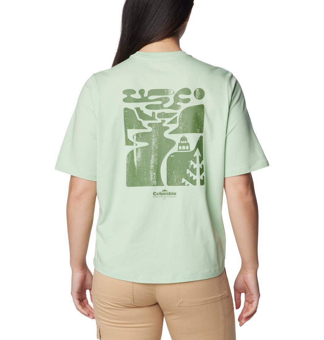 Women's Columbia North Cascades™ Graphic SS Tee 2036593-349 Sage Leaf