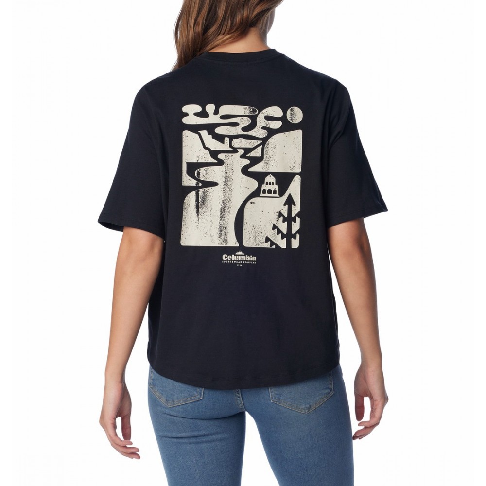 Γυναικεία Μπλούζα Columbia North Cascades™ Graphic SS Tee 2036593-010 Μαύρο