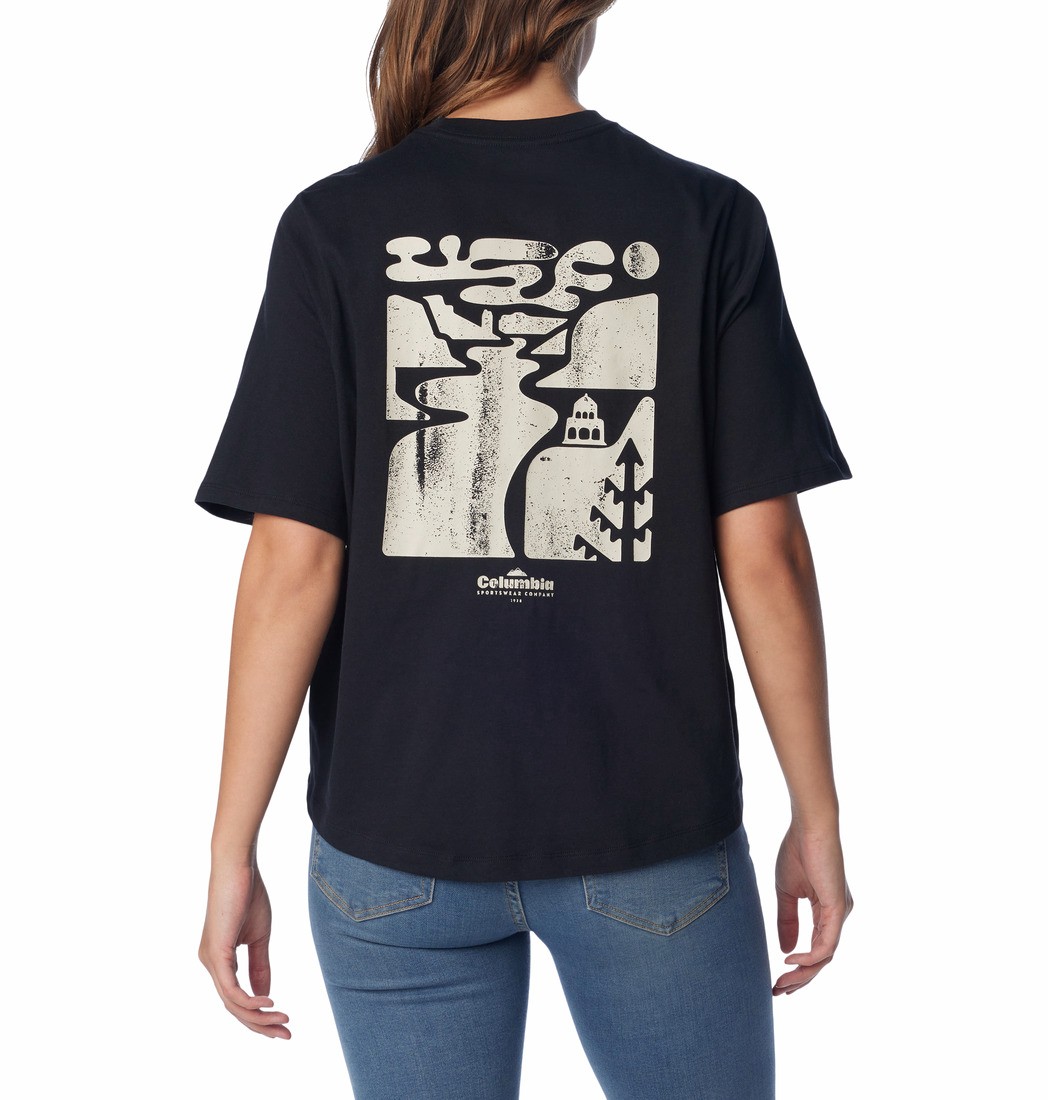 Women's Columbia North Cascades™ Graphic SS Tee 2036593-010 Black