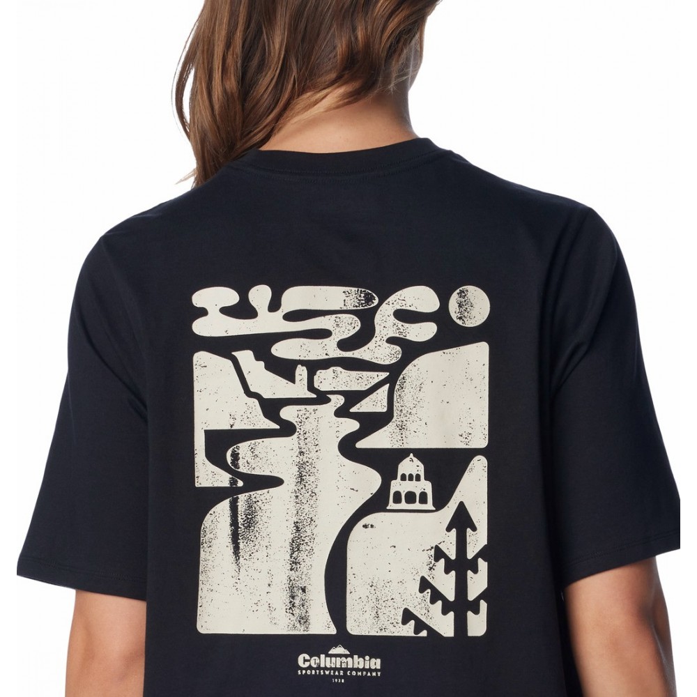 Γυναικεία Μπλούζα Columbia North Cascades™ Graphic SS Tee 2036593-010 Μαύρο