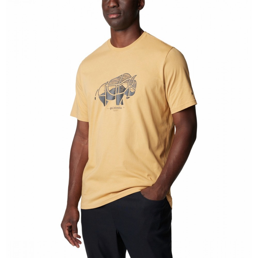 Men's Columbia Rockaway River™ Outdoor SS T-Shirt 2036401-292 Light Camel