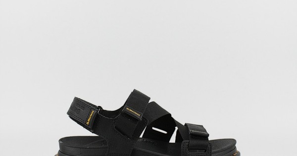 KIMBER Ⅱ BLACK 31805001 ATHENA ＋WEBBING Dr. Martens Women's Kimber Ii Sandal, Black Athena Webbing