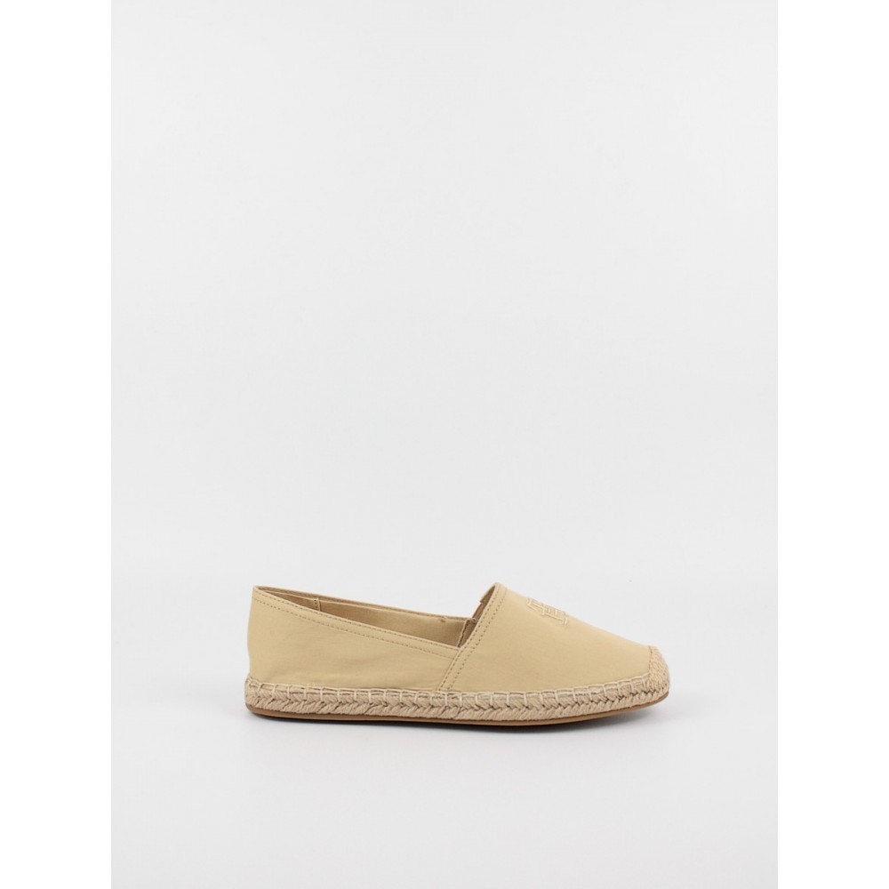 Γυναικεία Εσπαντρίλια Tommy Hilfiger Embroidered Flat Espadrille FW0FW07721-ACR Μπεζ