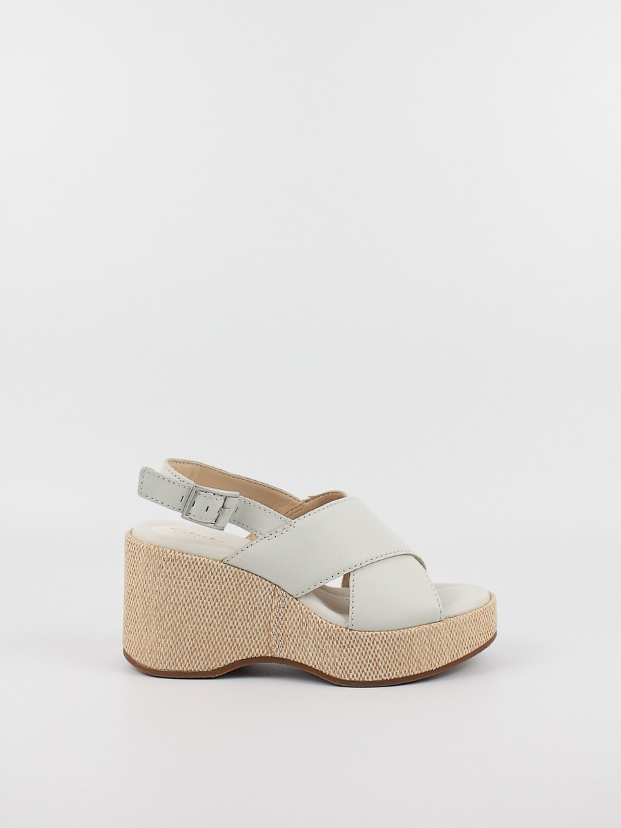 Women Platform Clarks Manon Wish 26176301 Off White