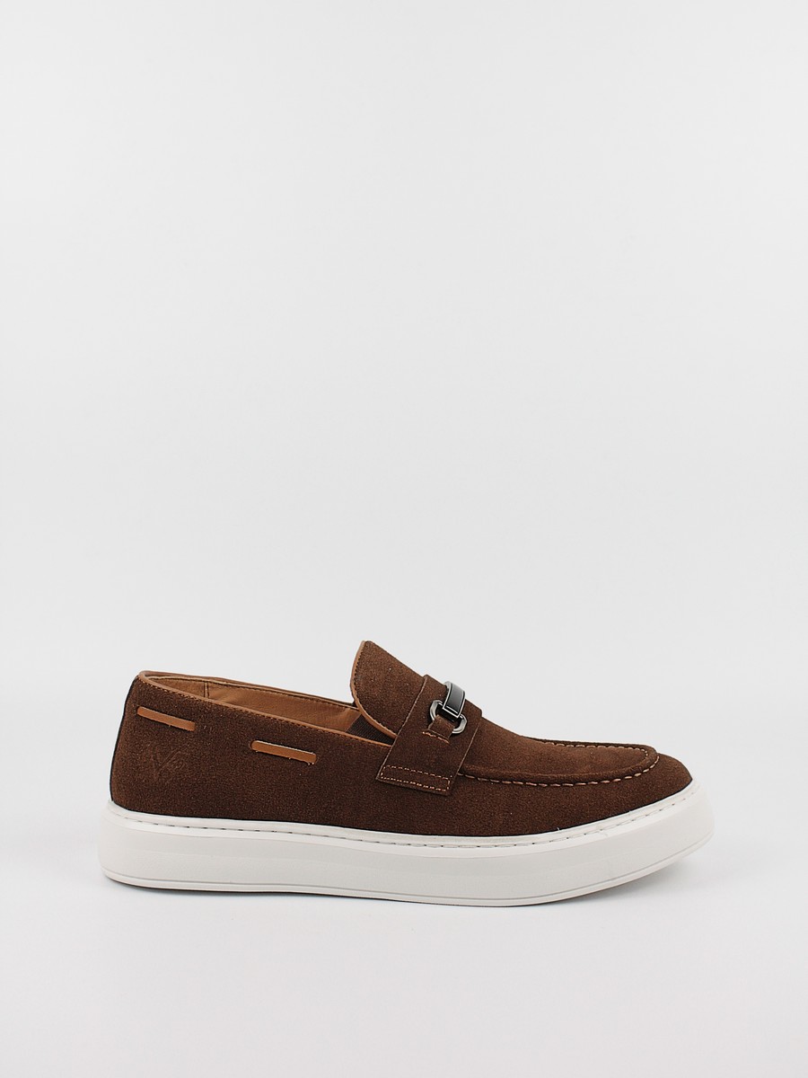 Men Moc Shoes Versace YOW6742 Brown