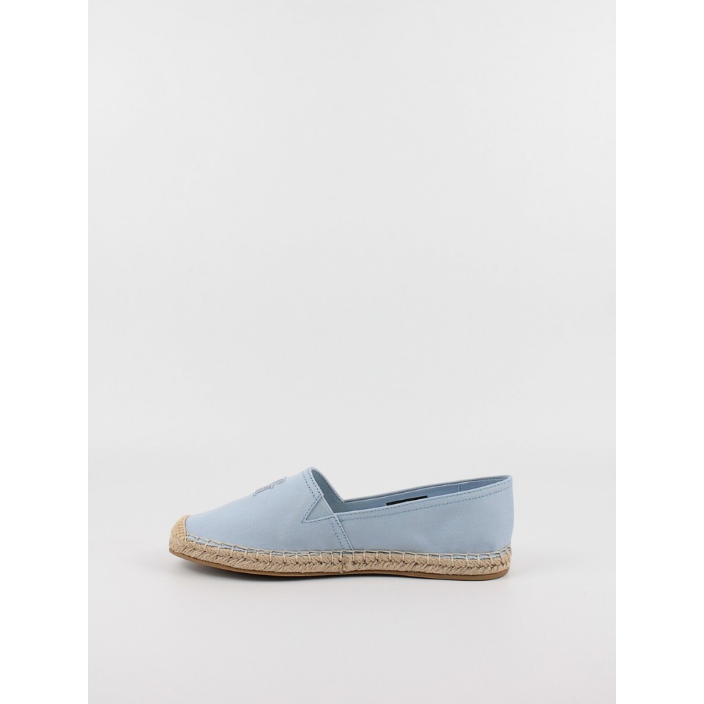 Women Espadrille Tommy Hilfiger Embroidered Flat Espadrille FW0FW07721-C10 Lt Blue