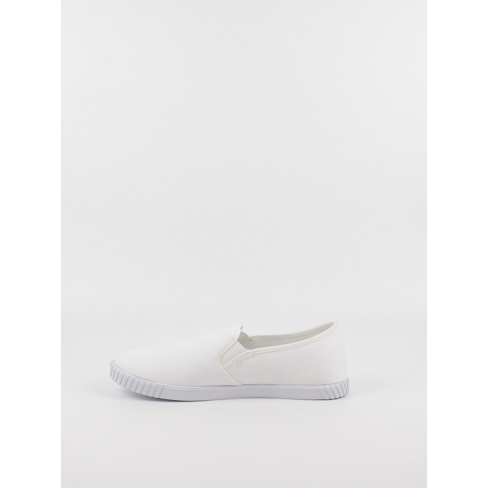 Women Sneaker Tommy Hilfiger Canvas Slip On Sneaker FW0FW07806-YBS White