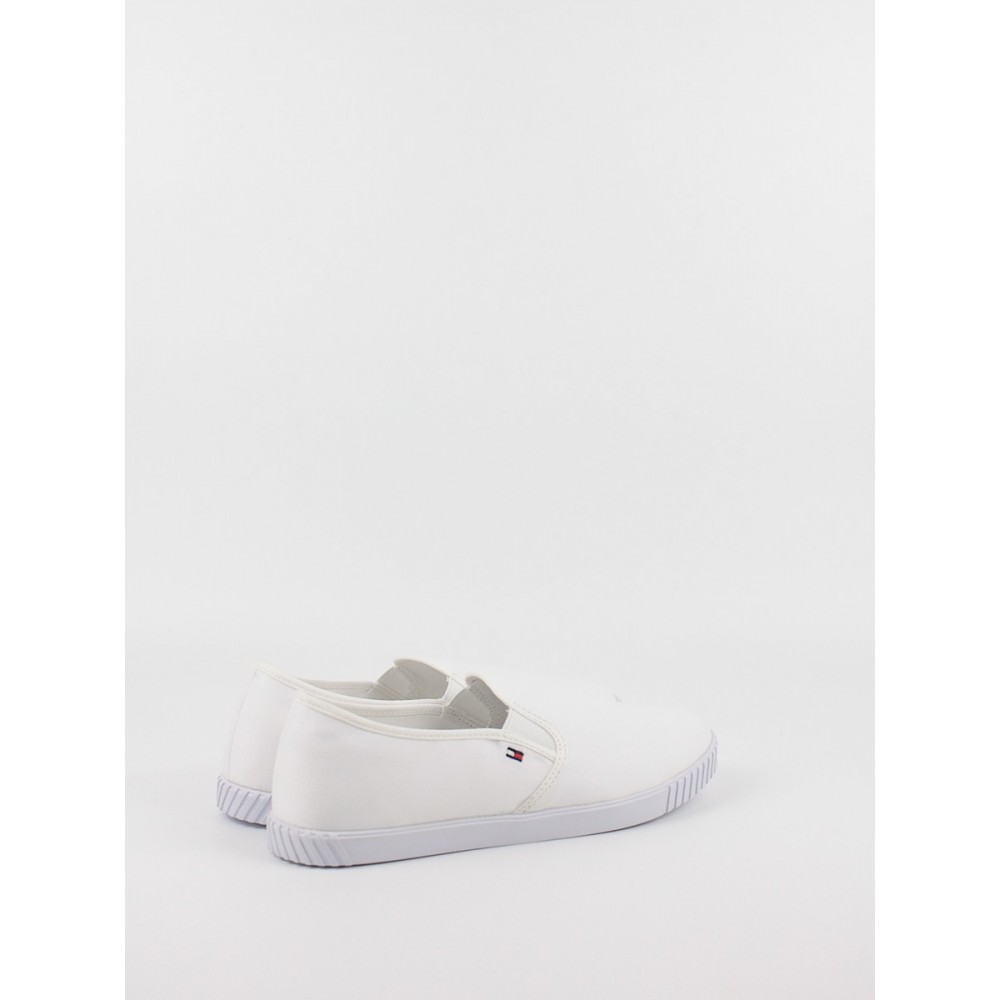 Γυναικεία Sneaker Tommy Hilfiger Canvas Slip On Sneaker FW0FW07806-YBS Ασπρο